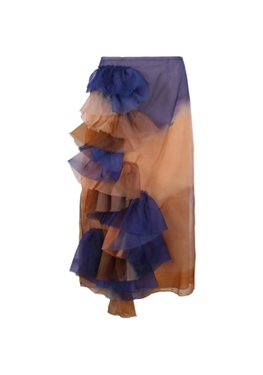 Ulla Johnson Yelena ruffled midi skirt - Blue