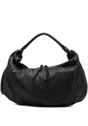 SOMMET leather shoulder bag - Black