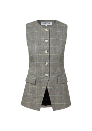 Veronica Beard Lois check button jacket - Grey