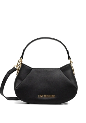 Love Moschino logo-charm cross body bag - Black