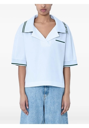 Lacoste wide-collar short-sleeve T-shirt - White