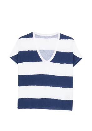 Majestic Filatures striped V-neck T-shirt - Blue