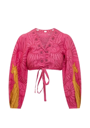 FARM Rio eyelet blouse - Pink