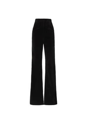 Costarellos Avice velvet wide-leg trousers - Black