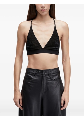 Osklen tulle velvet top - Black