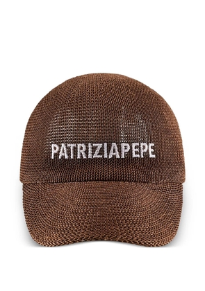 Patrizia Pepe woven baseball cap hat - Brown