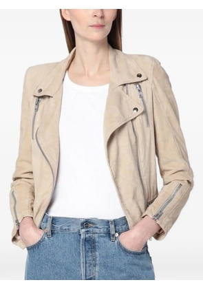 SWD BY S.W.O.R.D. suede biker jacket - Neutrals