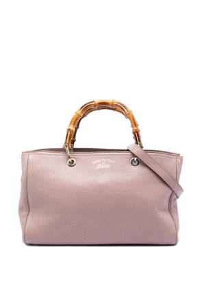 Gucci Pre-Owned 2016-2026 Medium Calfskin Bamboo Shopper satchel - Pink