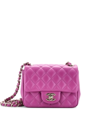 CHANEL Pre-Owned Square Classic Single Flap Bag Quilted Lambskin Mini crossbody bag - Purple