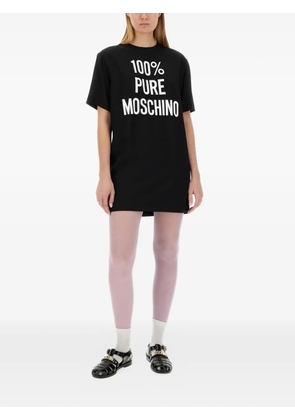 Moschino logo-print mini T-shirt dress - Black