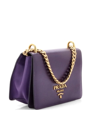 Prada Pre-Owned Chain Flap Bag Vernice Saffiano Leather Small crossbody bag - Purple