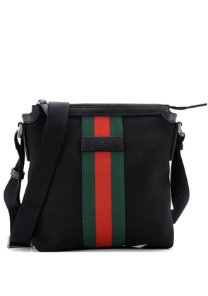 Gucci Pre-Owned Web Messenger Bag Techno Canvas Small crossbody bag - Black