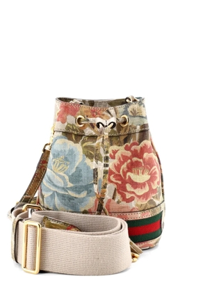 Gucci Pre-Owned Ophidia Water Flora GG Coated Canvas Mini bucket bag - Multicolour