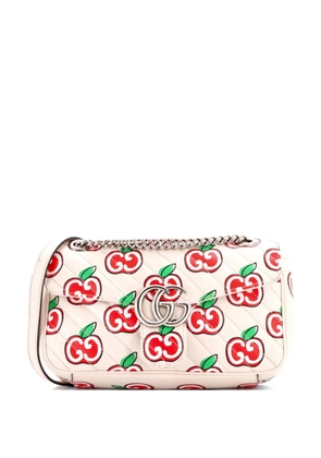 Gucci Pre-Owned GG Marmont Flap Bag Printed Diagonal Quilted Leather Small shoulder bag - Neutrals