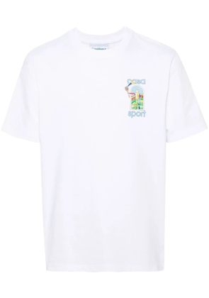 Casablanca Le Jeu-print cotton T-shirt - White