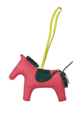 Hermès Pre-Owned 1990-2010 Milo Lambskin Grigri Rodeo Pegase Bag Charm GM key chain - Pink