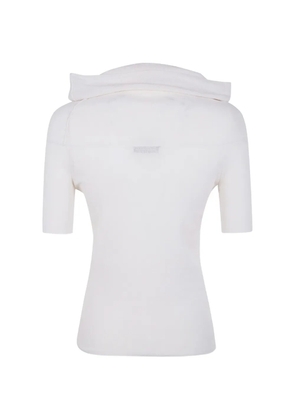 Gentry Portofino cowl-neck sweater - White