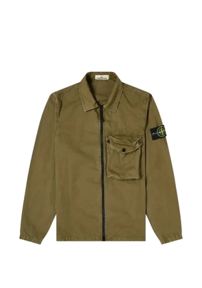 Stone Island zip-up pocket overshirt - Green