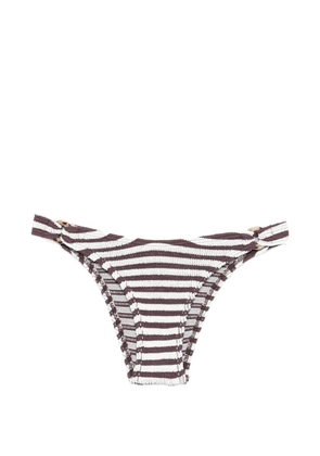Bond-eye striped bikini bottoms - Brown