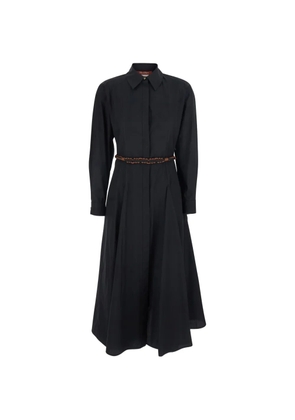 Max Mara belted midi shirt dress - Black