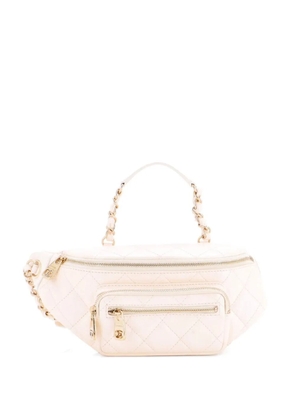 CHANEL Pre-Owned All About Waist Bag Quilted Iridescent Calfskin Small belt bag - Neutrals