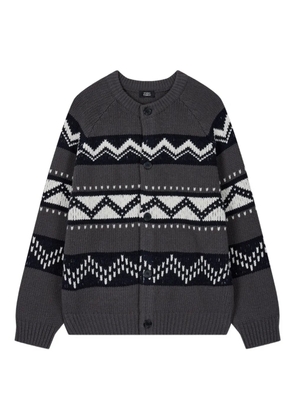 TOMBOY fair isle round-neck cardigan - Grey