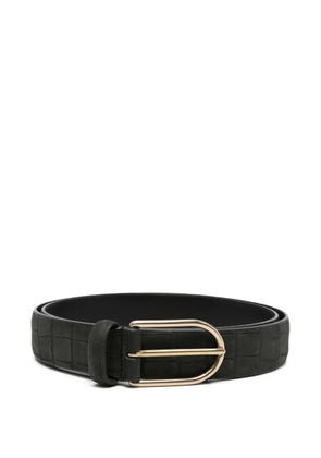 Dell'oglio rounded-buckle leather belt - Black