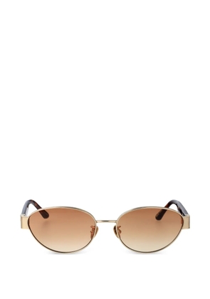 Linda Farrow Sheri oval-frame sunglasses - Gold
