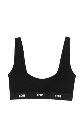 GCDS logo-band bralette - Black