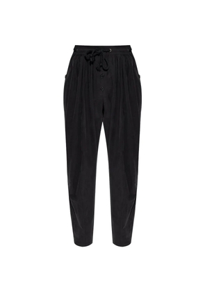 ISABEL MARANT drawstring pleated trousers - Black