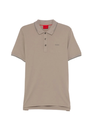 HUGO logo-printed polo shirt - Neutrals
