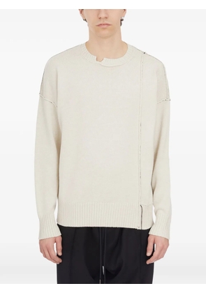 Isabel Benenato panelled sweater - Neutrals