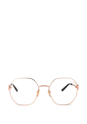 Gucci Eyewear geometric logo-embellished glasses - Gold