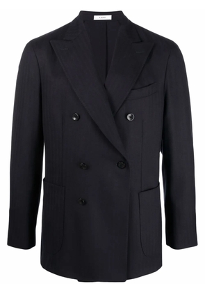 Boglioli double-breasted pinstripe blazer - Blue
