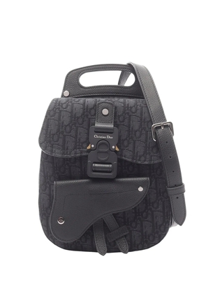 Christian Dior Pre-Owned 2021-2026 Mini Oblique Canvas Saddle backpack - Blue