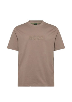 BOSS embossed short-sleeve T-shirt - Green