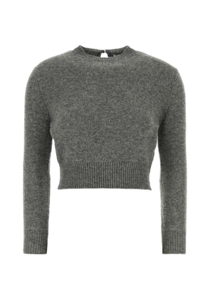 Jil Sander cropped crewneck sweater - Grey