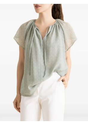 MAISON COMMON v-neck flutter-sleeve blouse - Green