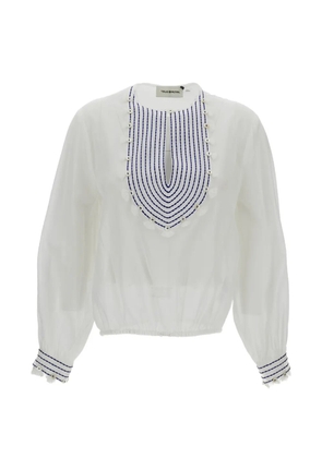 True Royal embroidered blouse - White