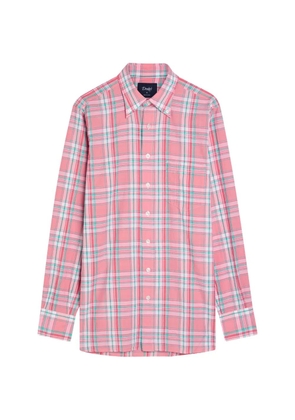 Drake's Madras plaid shirt - Pink
