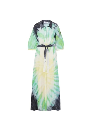 Gabriela Hearst Daisy tie-dye belted dress - Green