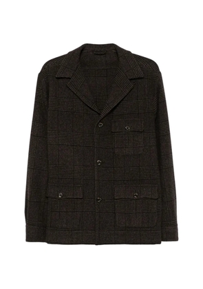 Finamore 1925 Napoli plaid single-breasted jacket - Brown