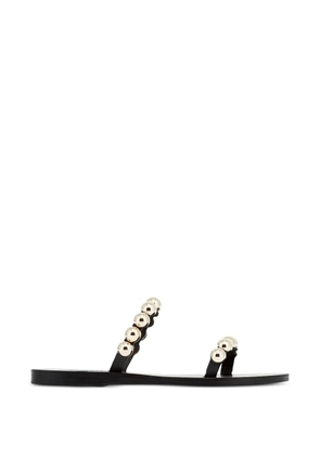Ancient Greek Sandals Lambri leather flat sandals - Black