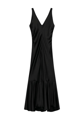 Sportmax V-neck ruffled maxi dress - Black