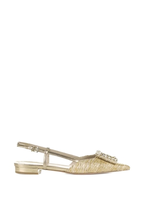 Roberto Festa rhinestone pointed-toe pumps - Gold