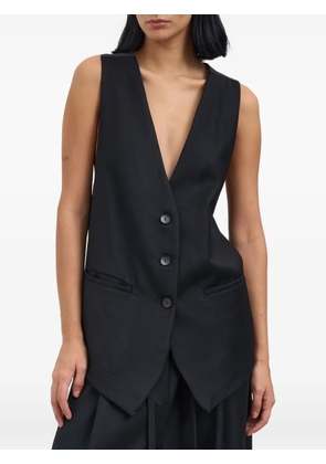 Andrea Ya'aqov V-neck buttoned vest - Black