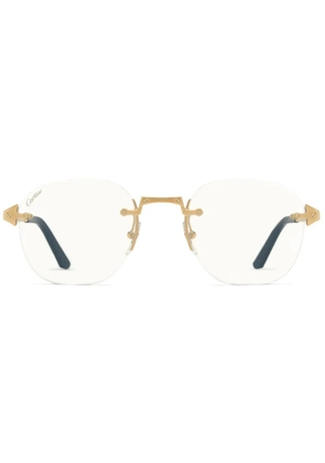 Cartier Eyewear round-frame rimless sunglasses - Gold