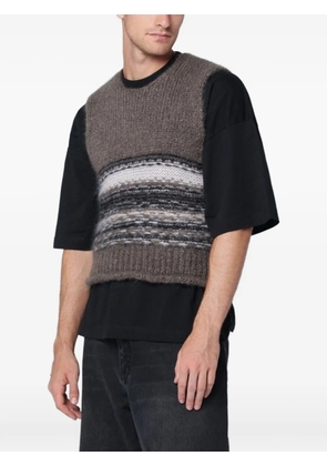 OUR LEGACY Blur Fair Isle sleeveless top - Brown