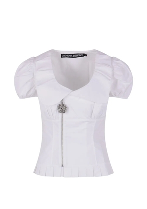 Chopova Lowena Spike pleated blouse - White