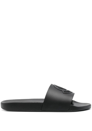 Moncler logo-embossed slides - Black